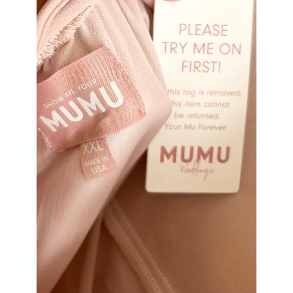 Show Me Your Mumu Godshaw Goddess Gown in Dusty Blush XXL NWT - Picture 5 of 6